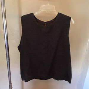 European Linen Sleeveless Blouse